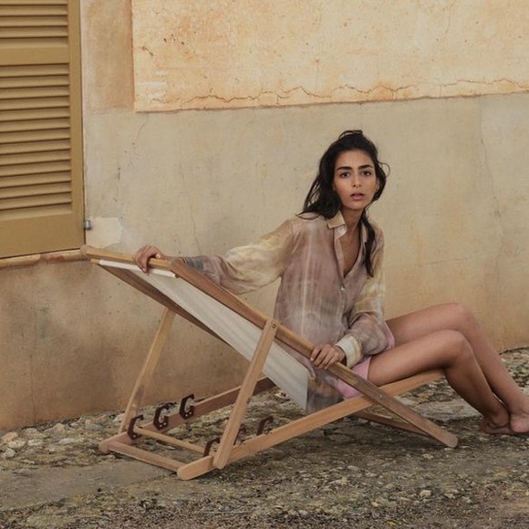 Zara TIE DYE FOIL PRINT SHIRT - Picture 2 of 10